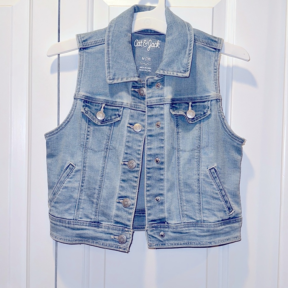 Cat & Jack size 7/8 Medium Denim Vest
